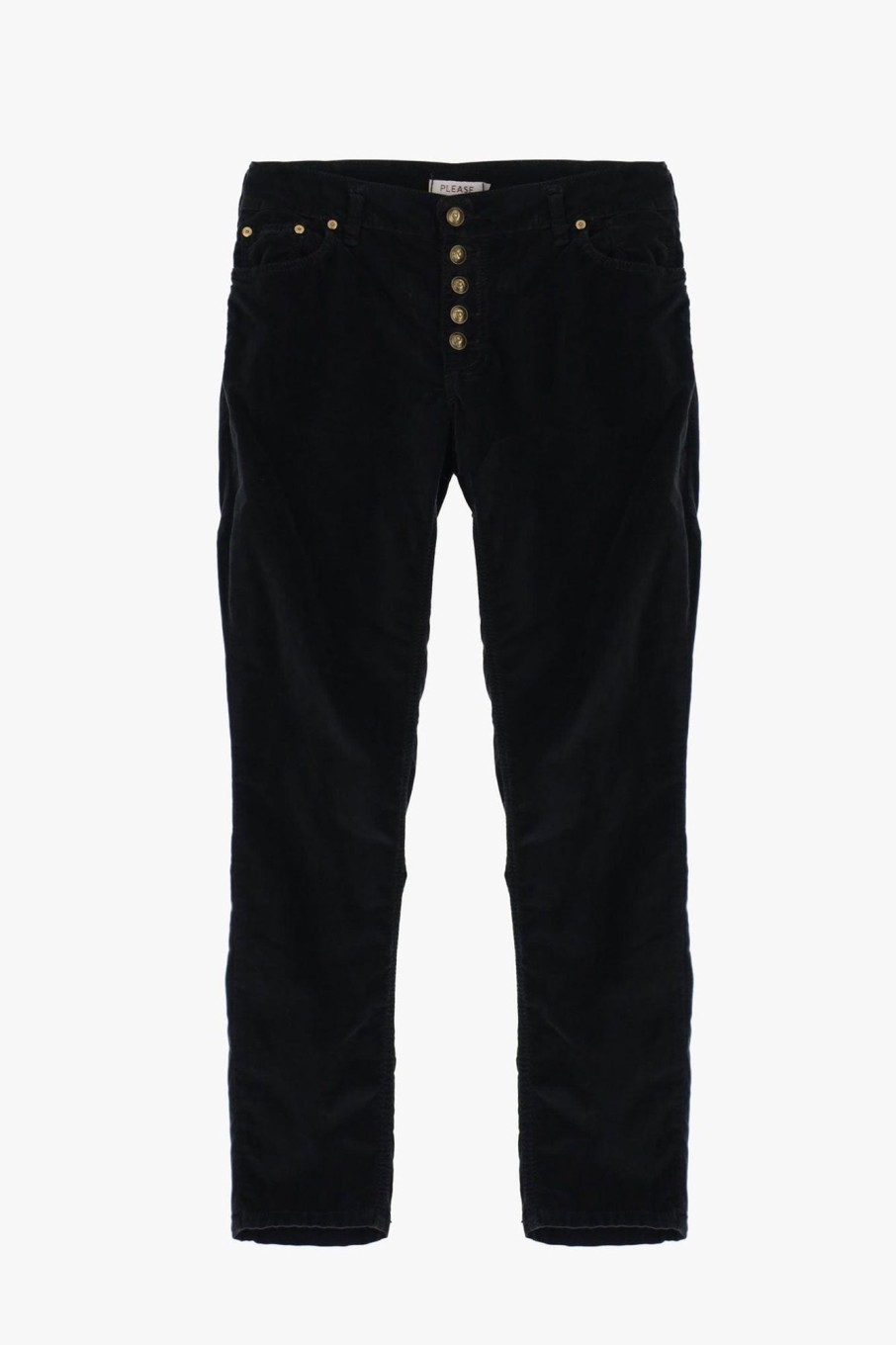 Klaer Please Jeans | 5B Gold Velour Nero Black