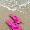 Sko Sleepers | Slim Wide Strap Flip Flop Fucsia Pink