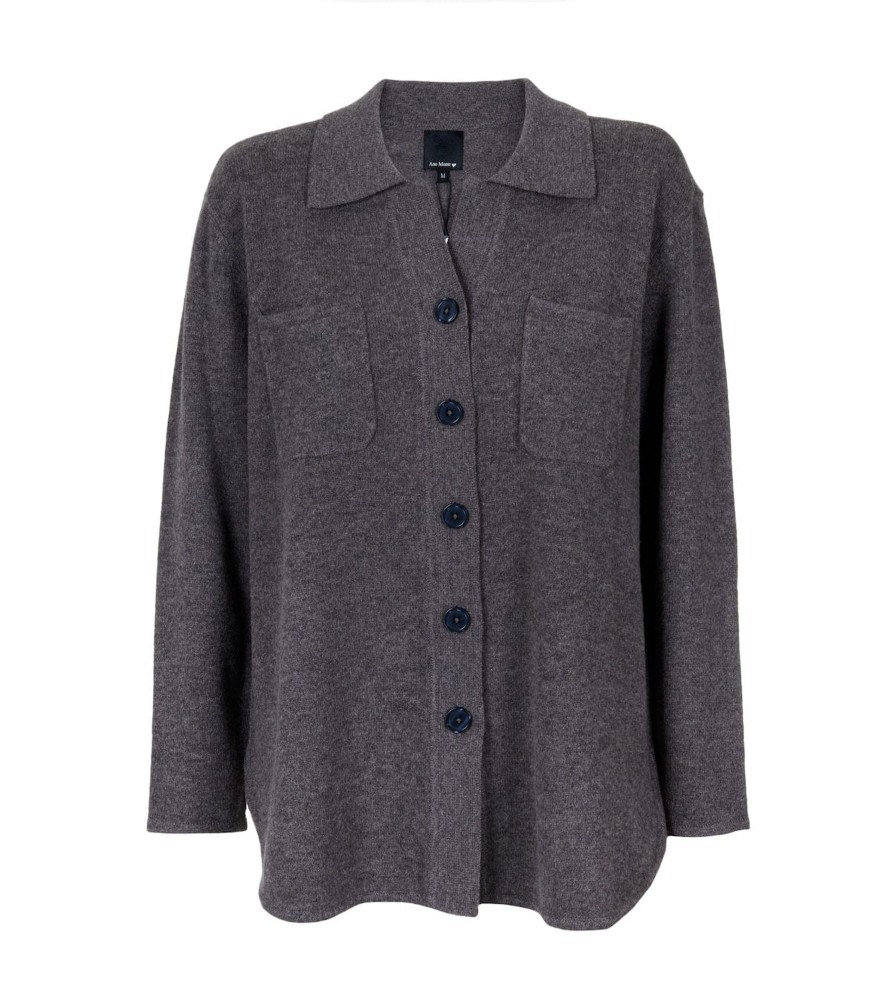 Klaer Ane Mone | Vanessa Cardigan Cappuchino Saddlebrown