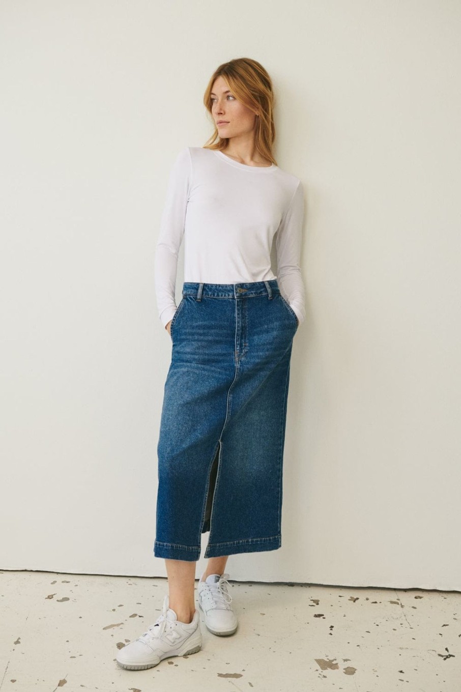 Klaer Part Two | Caliapw Skirt Medium Denim Blue