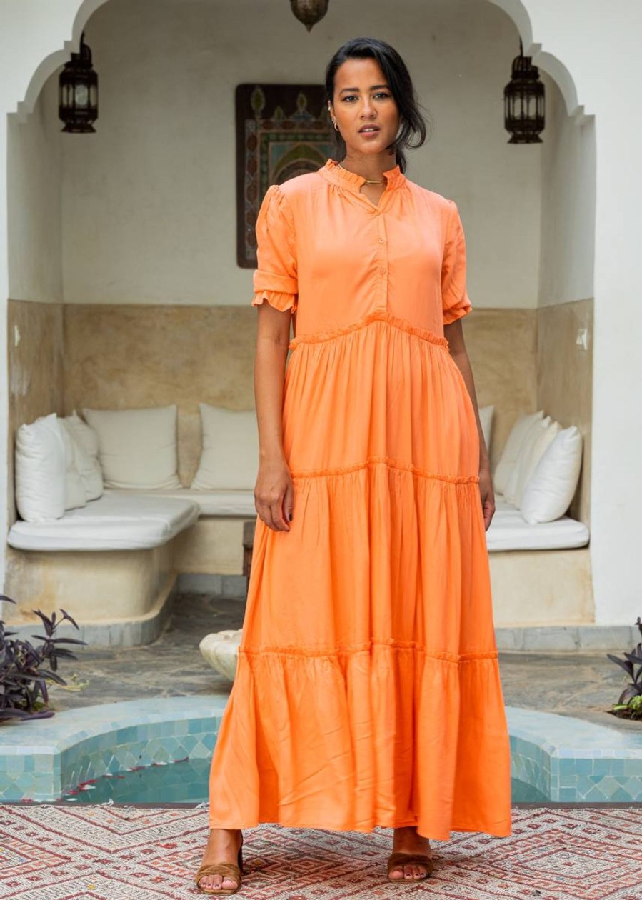 Klaer Nectar Clothing | Cornelia Dress Papaya Orange