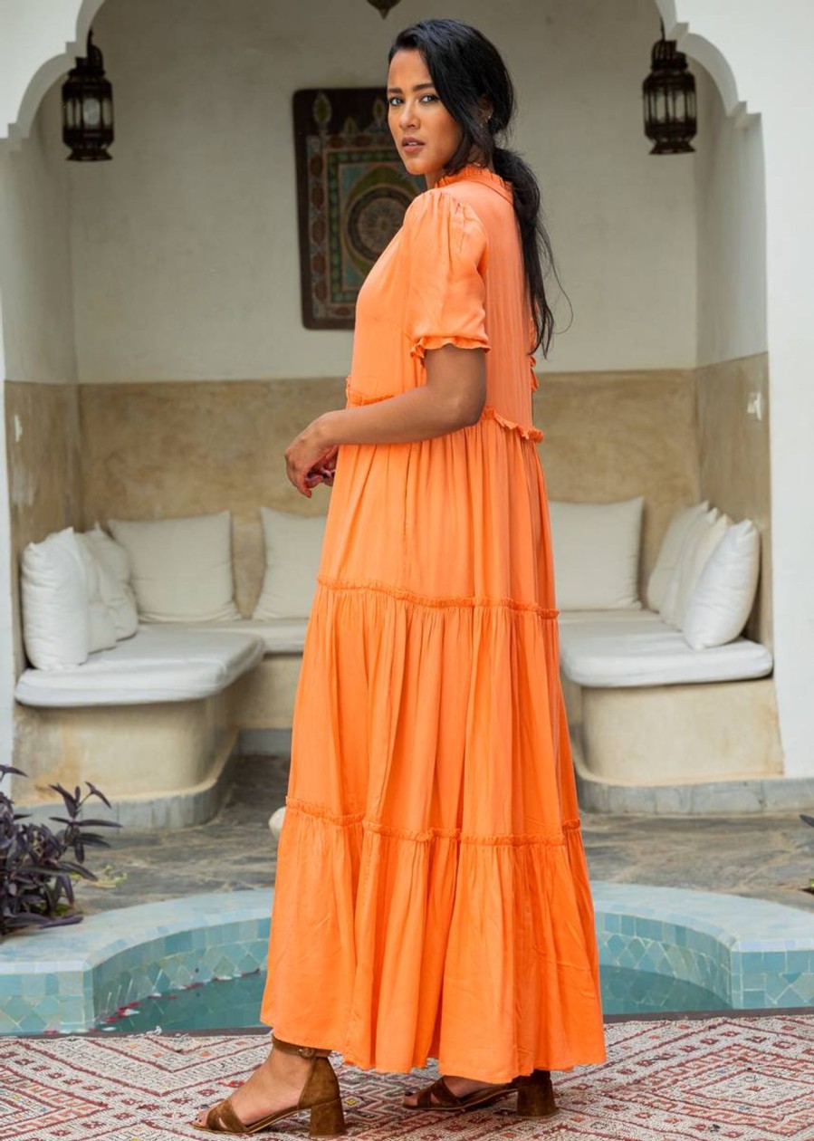 Klaer Nectar Clothing | Cornelia Dress Papaya Orange