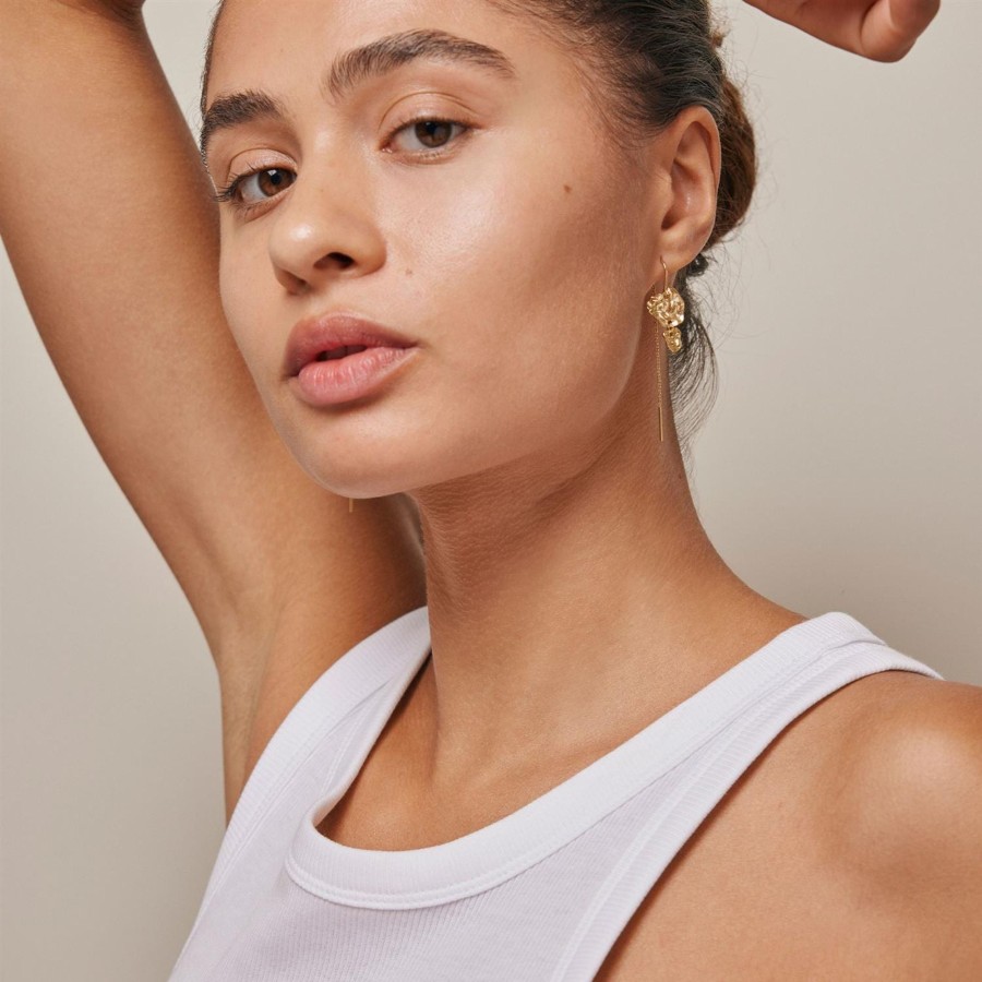 Tilbehor ENAMEL Copenhagen | Kim Earrings Gold Yellow