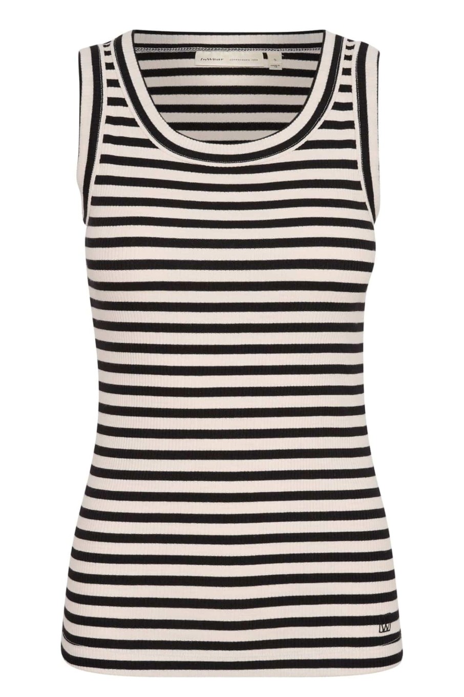 Klaer Inwear | Dagnaiw Striped Tank - Black / Whisper White