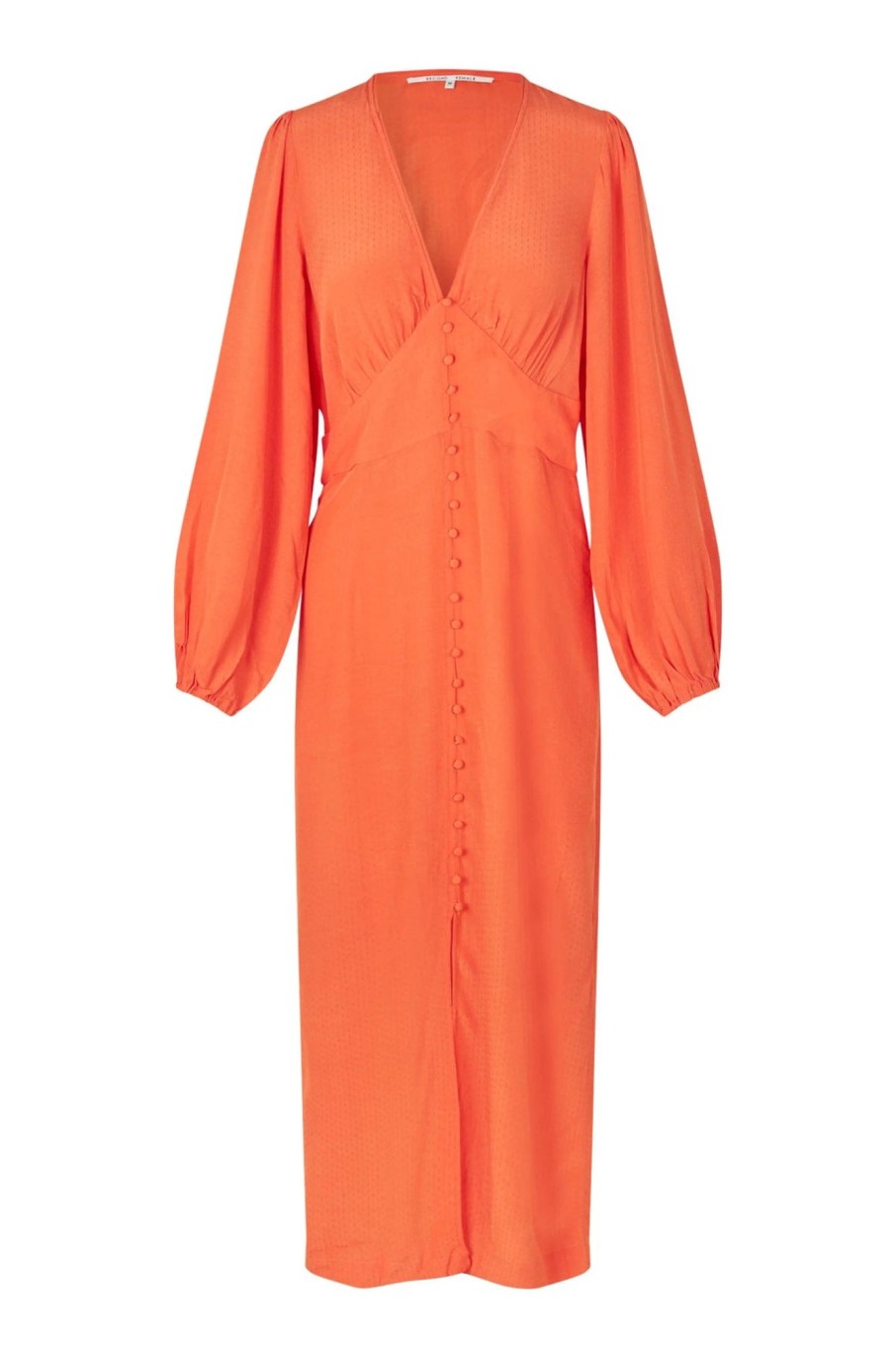 Klaer Second Female | Emanuelle Slim Dress Tigerlily Orange