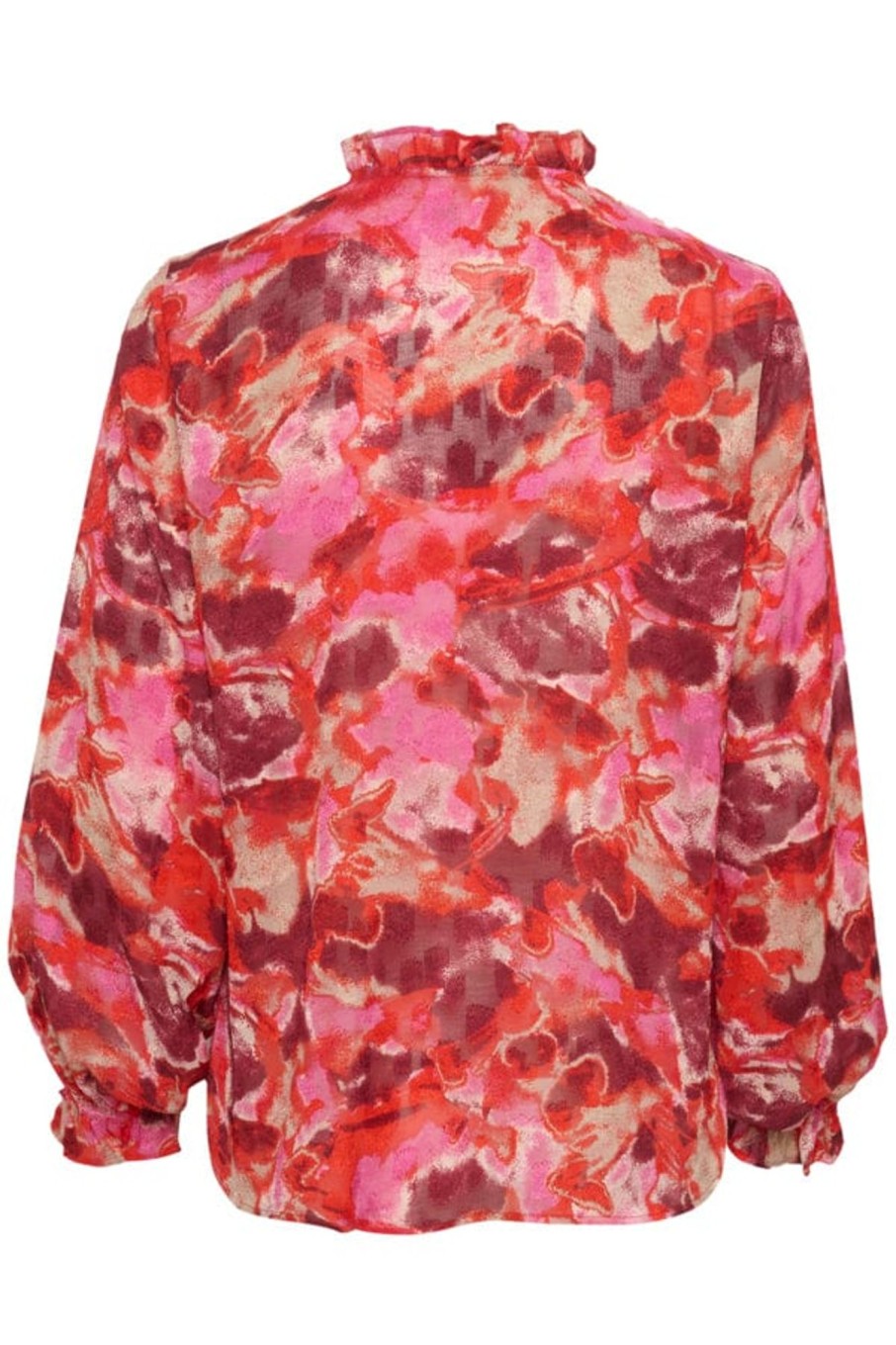 Klaer Inwear | Lasiraiw Shirt Abstract Leaves Red