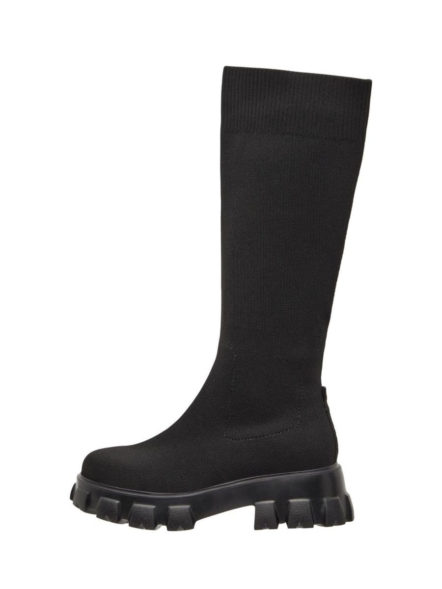 Sko Bianco | Biaprima Knee High Sock Boot Knit Black