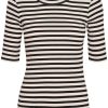 Klaer Inwear | Dagnaiw Striped T-Shirt - Black / Whisper White