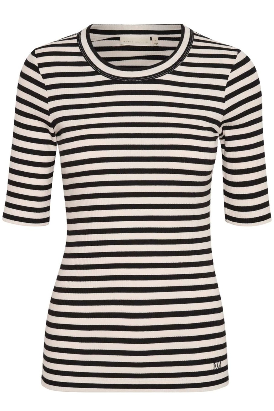 Klaer Inwear | Dagnaiw Striped T-Shirt - Black / Whisper White