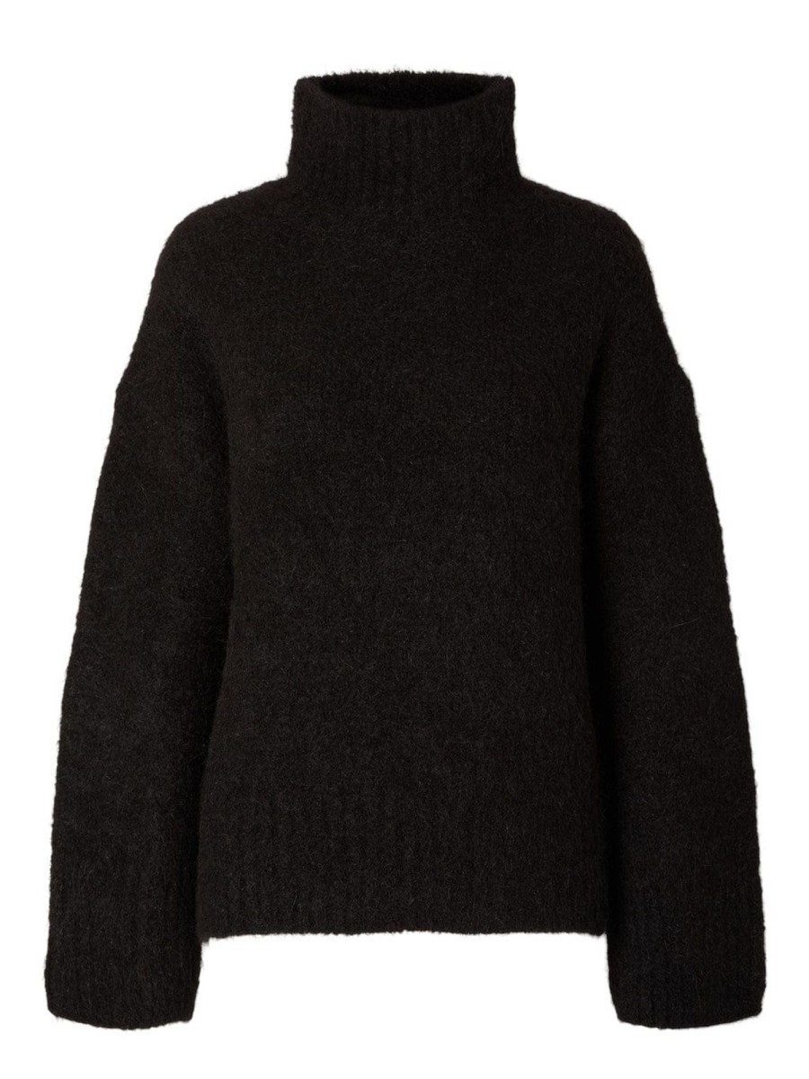 Klaer Selected Femme | Gabella Ls Knit High-Neck W Black