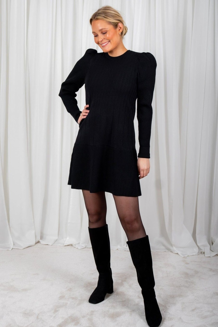 Klaer Y.A.S | Yaselina Ls Knit Dress Black