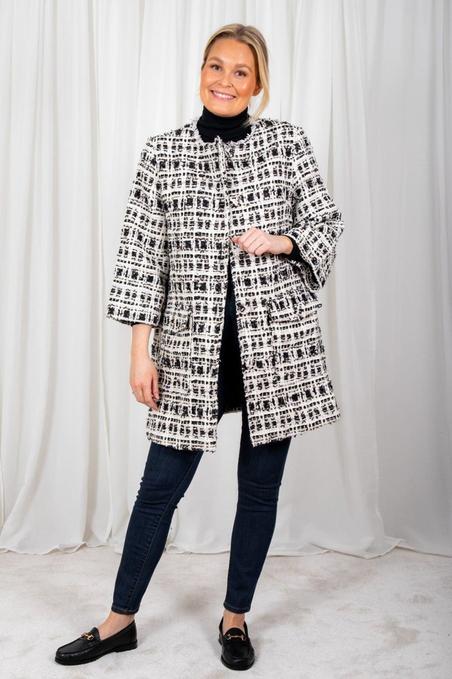 Klaer Love Lolita | Carrie Tweed Coat Boucle Black