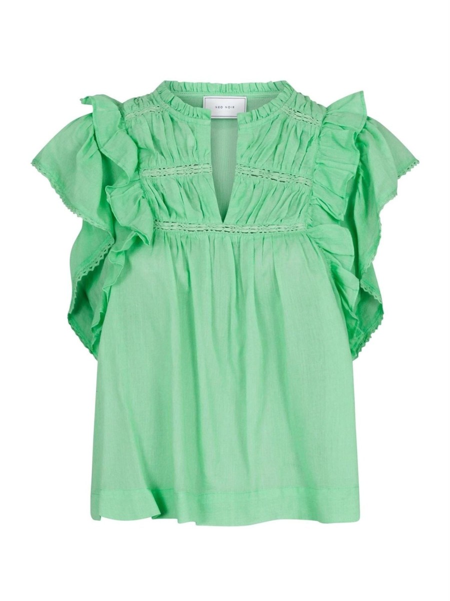 Klaer Neo Noir | Jayla S Voile Top Apple Green