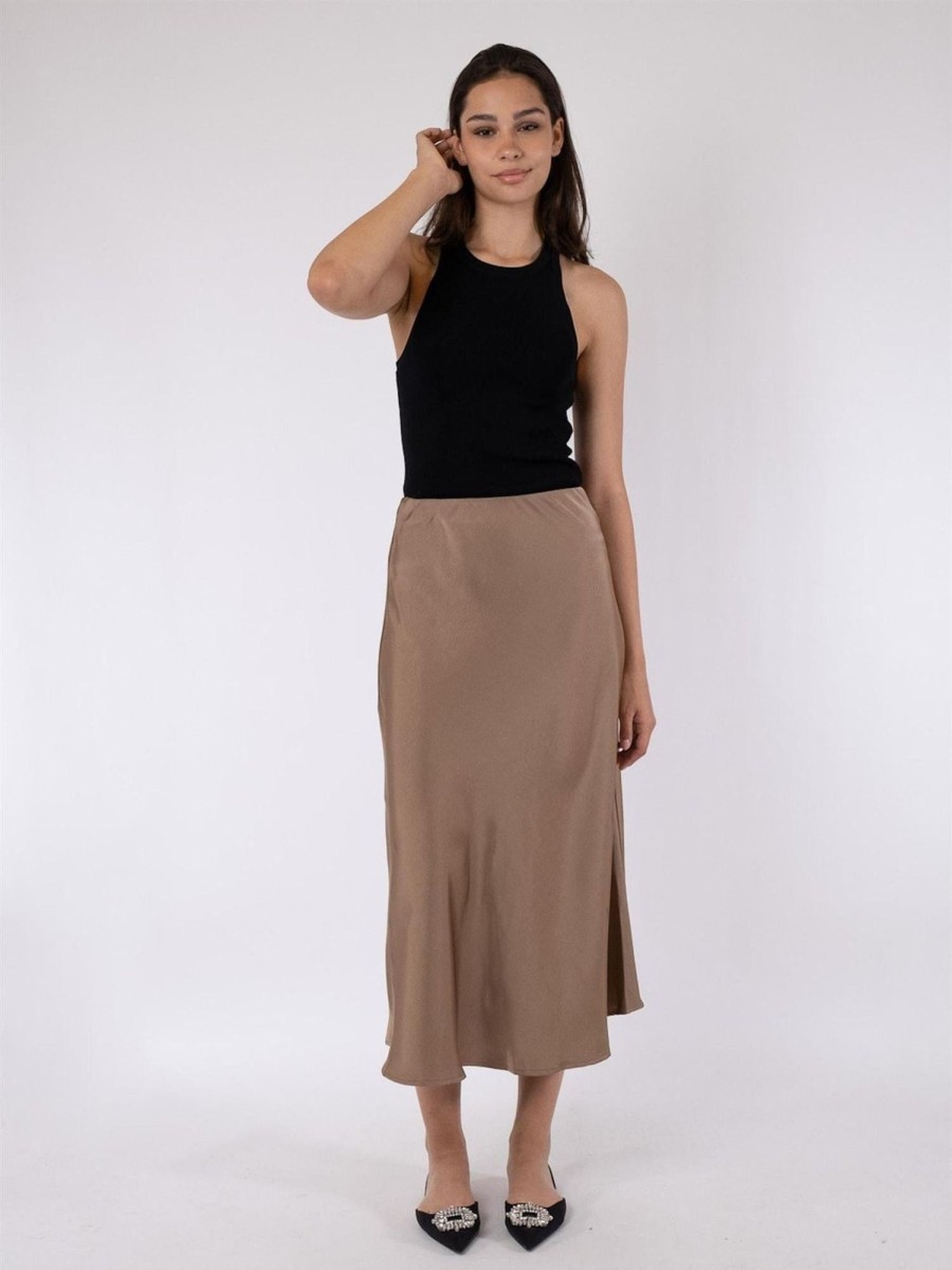 Klaer Neo Noir | Bovary Skirt Dark Taupe Beige