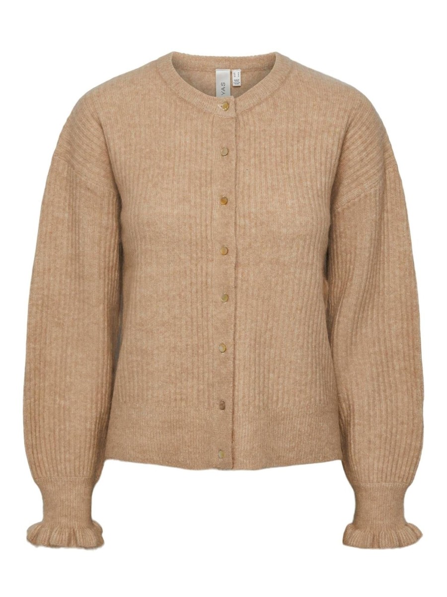 Klaer Y.A.S | Yascuddie Ls Knit Cardigan Nomad Beige