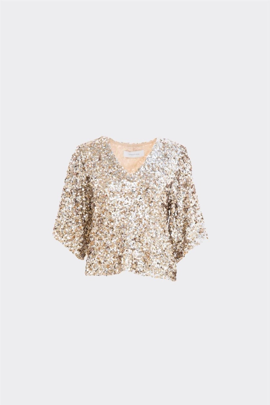 Klaer Camilla Pihl | Tony Sequin Top Champagne Beige