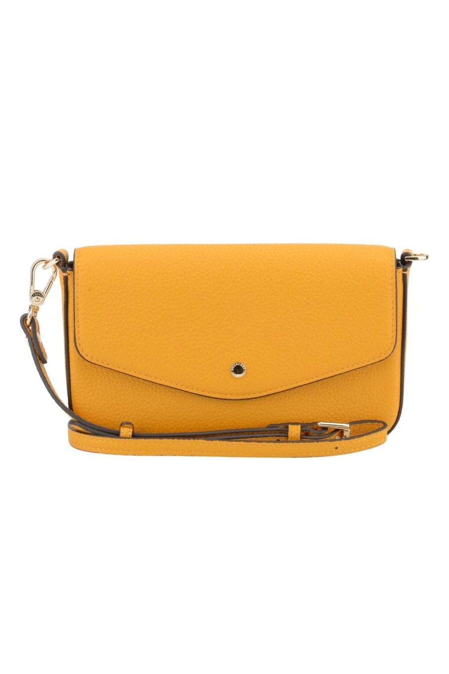 Tilbehor Pourchet | Cowhide Leather Clutch Bag Safran Yellow