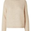 Klaer Selected Femme | Live Ls Knit O-Neck Birch Beige