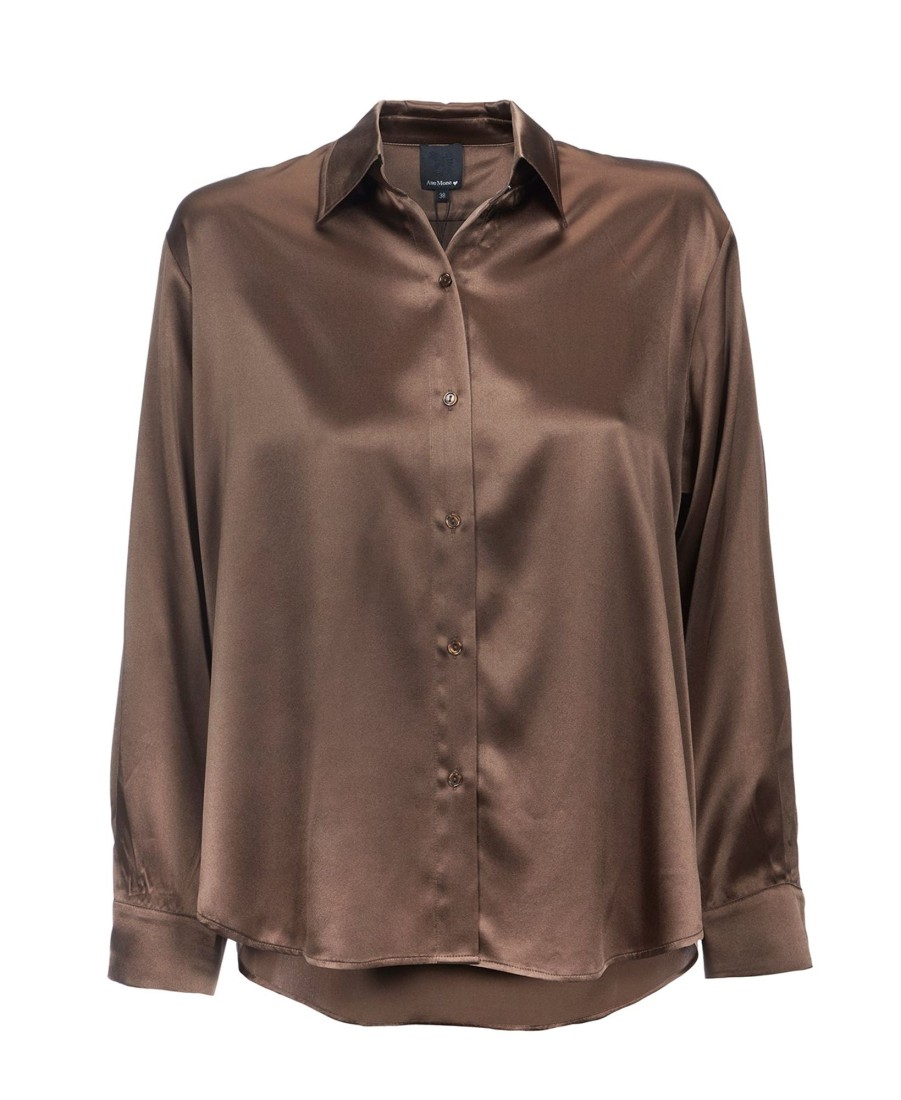 Klaer Ane Mone | Oline Blouse Cappuchino Saddlebrown