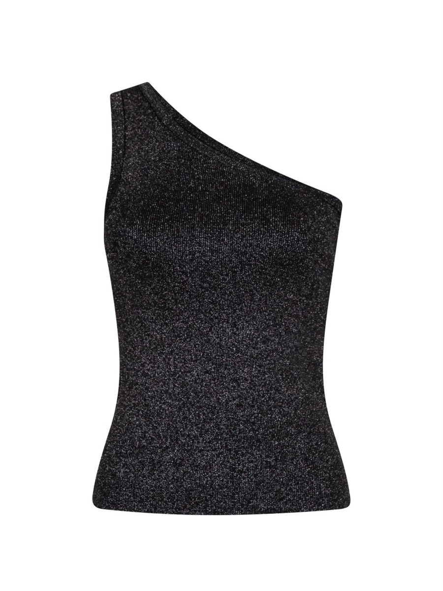 Klaer Neo Noir | Clementine Glitter Knit Top Black