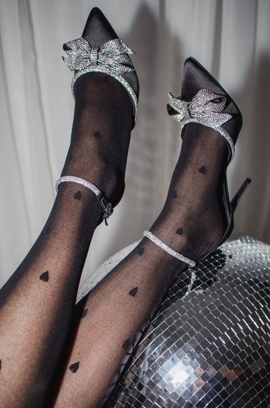 Tilbehor HYPE THE DETAiL | Tights Hearts 25App Black