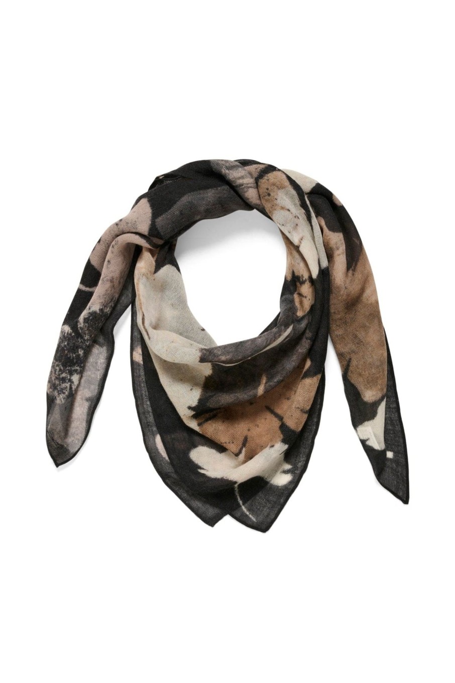 Tilbehor Part Two | Felisiapw Scarf Leaf Print Black