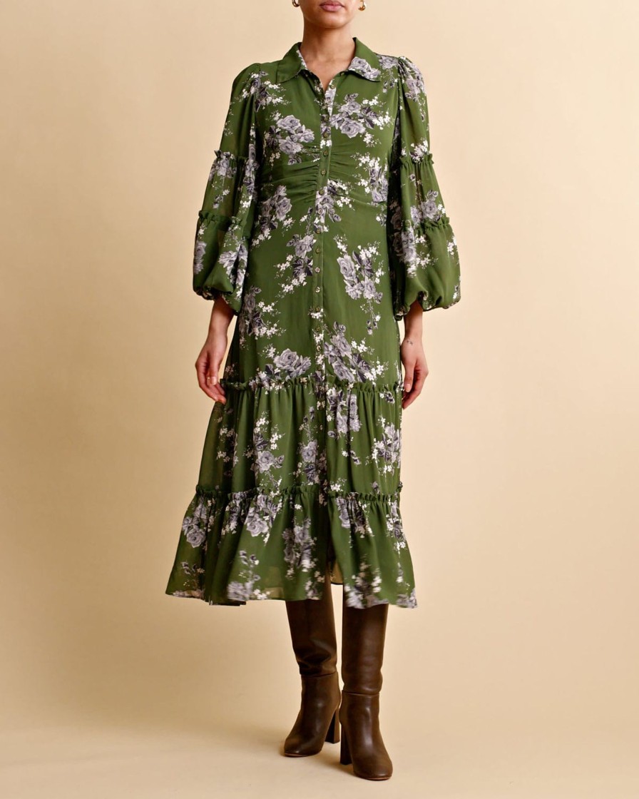 Klaer ByTiMo | Spring Shirt Dress Rose Green