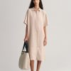 Klaer GANT | Relaxed Ss Linen Shirt Dress Horn Beige