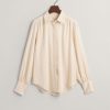 Klaer GANT | Regular Fit Satin Shirt Linen Beige