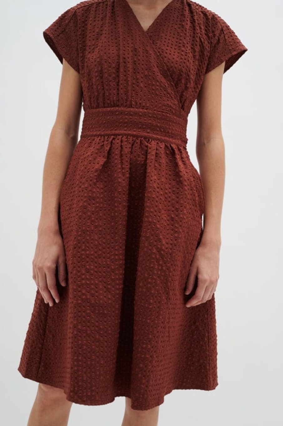 Klaer Inwear | Edenaiw Wrap Dress Cherry Mahogany Saddlebrown