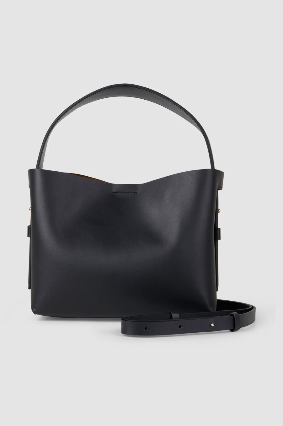 Tilbehor Second Female | Leata Leather Bag Black