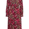 Klaer Fransa | Kiki Dress 2 Very Berry Aop Pink