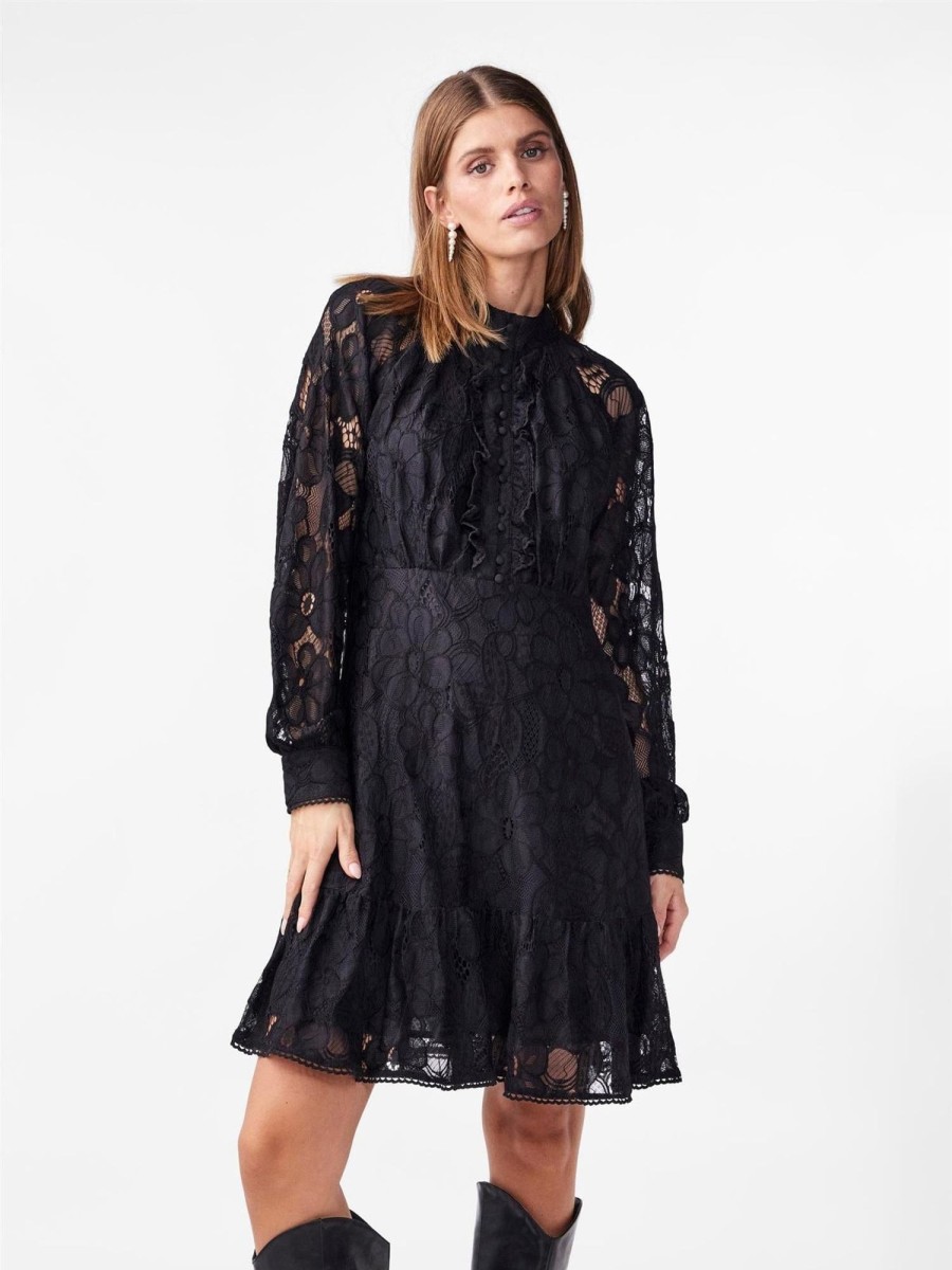 Klaer Y.A.S | Yasstilla Ls Lace Dress Black