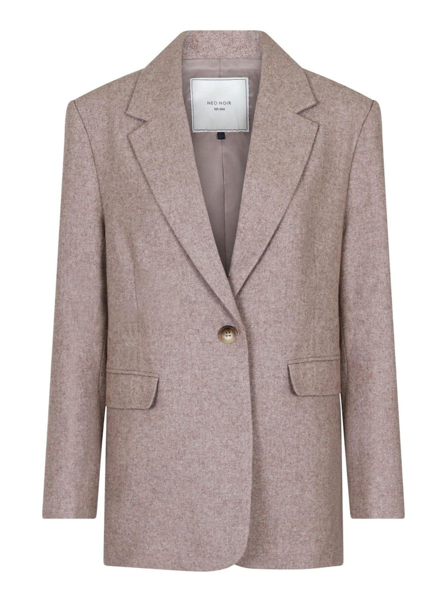 Klaer Neo Noir | Gaby Structure Blazer Sand Melange Beige