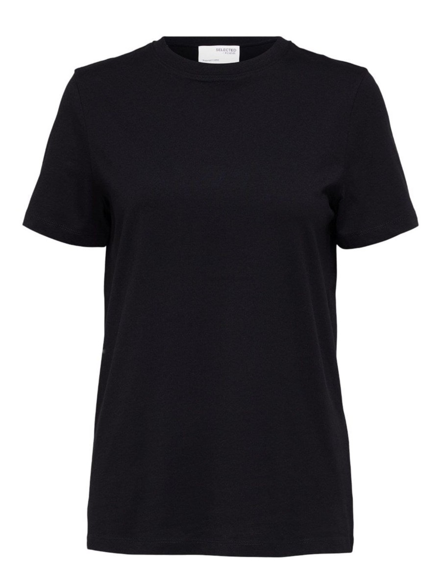 Klaer Selected Femme | Myessential Ss O-Neck Tee Black