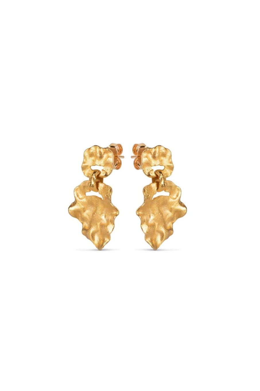 Tilbehor ENAMEL Copenhagen | Windy Small Earrings Gold Yellow