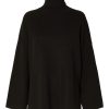 Klaer Selected Femme | Karo Ls Long Knit Roll Neck Black