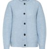 Klaer Selected Femme | Lulu Ls Knit Short Cardigan B Cashmere Melange Blue