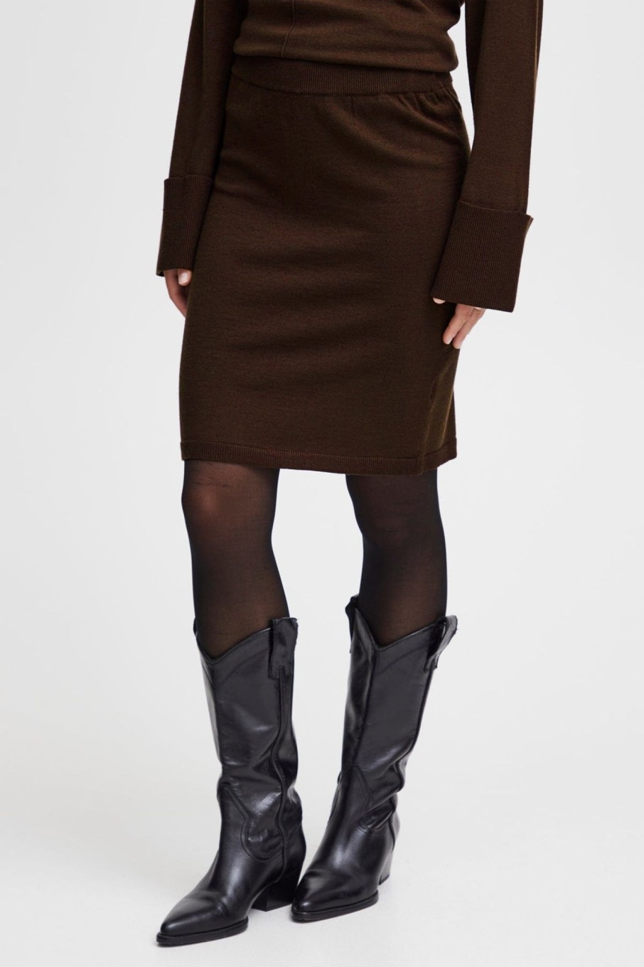 Klaer Fransa | Alma Skirt 2 Mole Saddlebrown