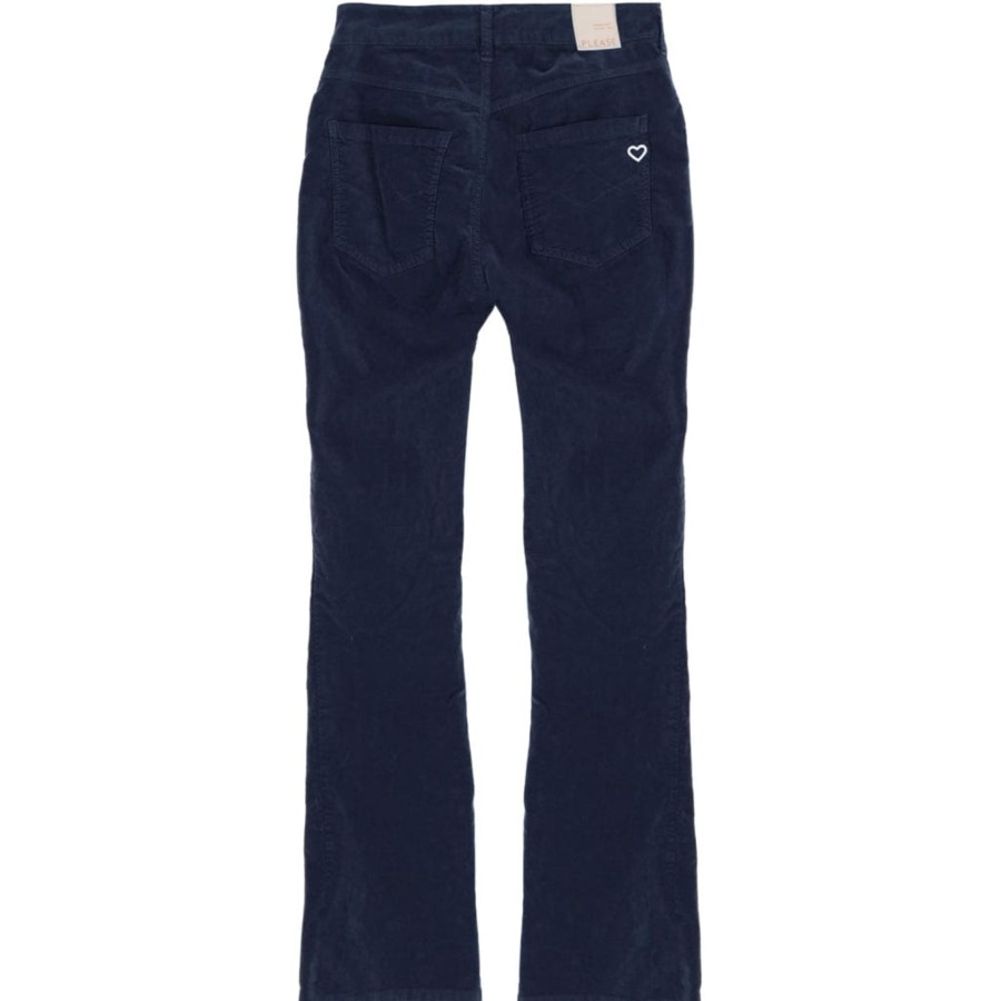 Klaer Please Jeans | Longcut Velour Midnight Blue