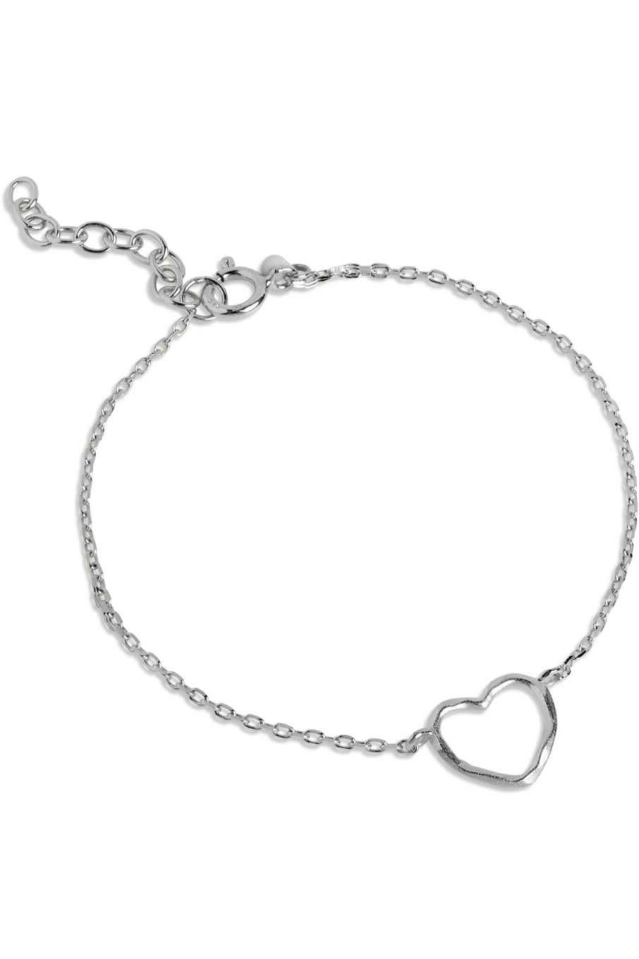 Tilbehor ENAMEL Copenhagen | Organic Heart Bracelets Silver Gray