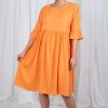 Klaer Nectar Clothing | Farah Dress Orange