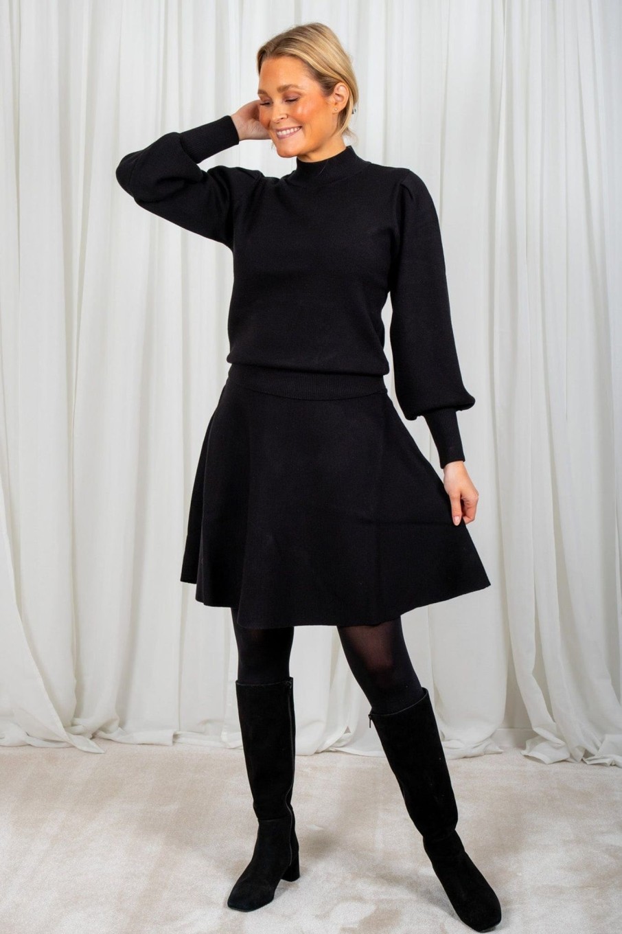 Klaer Y.A.S | Yasfonny Hw Knit Skirt Black