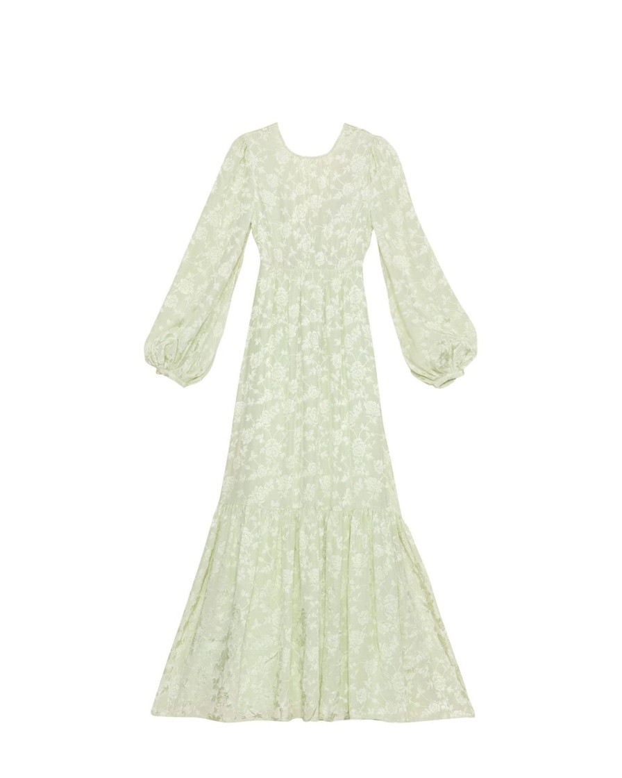 Klaer ByTiMo | Jacquard Gown Pistachio Green