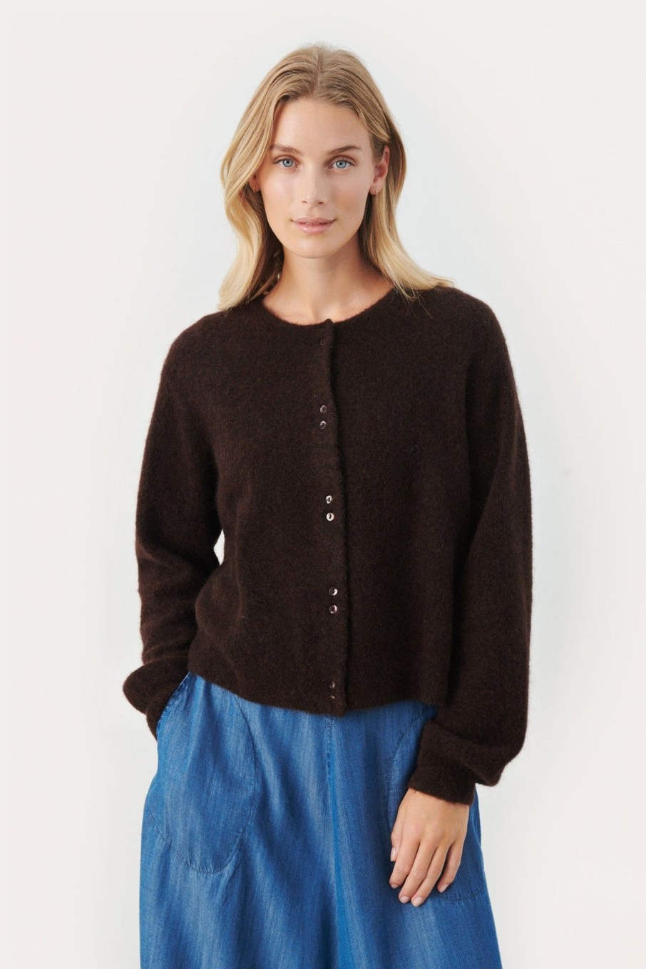 Klaer Part Two | Ninellpw Cardigan Hot Fudge Saddlebrown