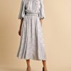 Klaer ByTiMo | Jacquard Midi Dress Silver Gray