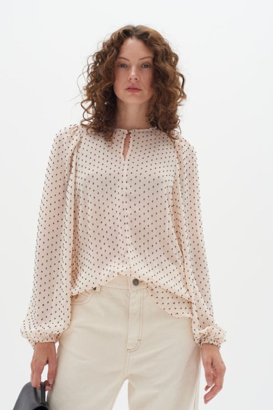 Klaer Inwear | Ibiiw Long Sleeve Blouse French Nougat White