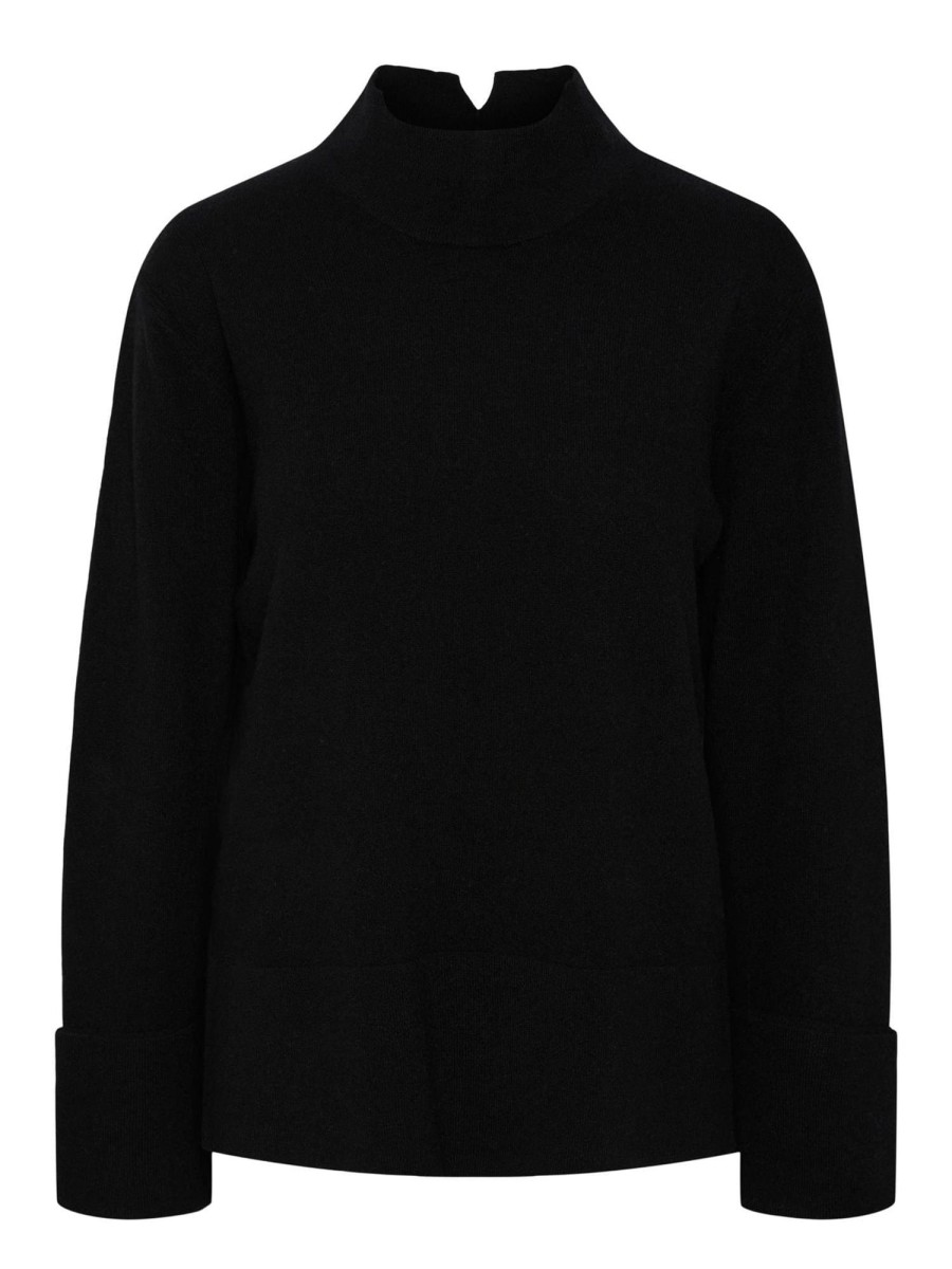 Klaer Y.A.S | Yasemilie Highneck Knit Pullover Black