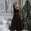 Klaer Confettibird | Long Sequin Skirt U0026 Black