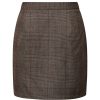 Klaer A-VIEW | Annali Check Skirt Brown Saddlebrown